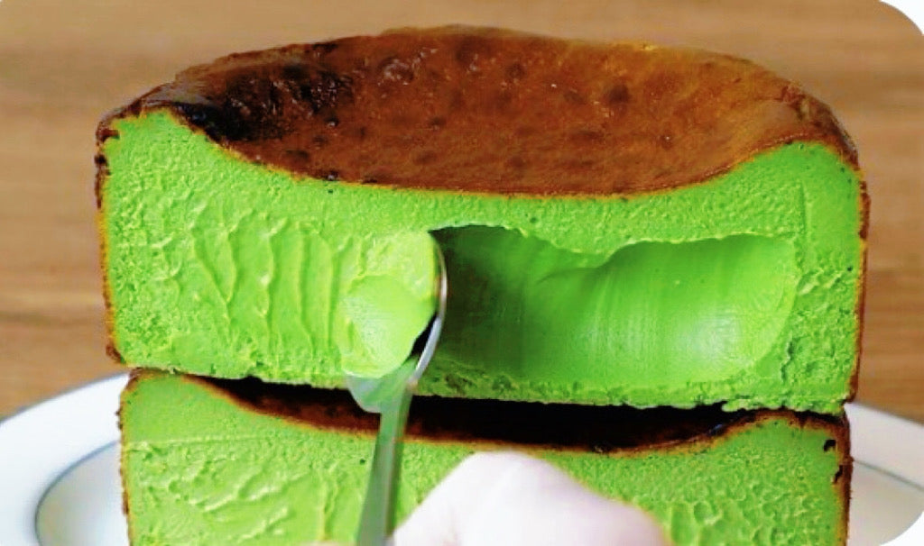 Japanese Matcha Basque Cheesecake