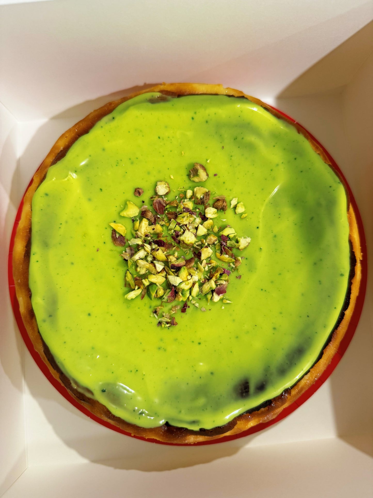 Basque Pistachio Cheesecake