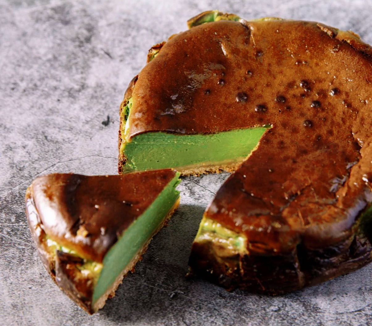 Japanese Matcha Basque Cheesecake