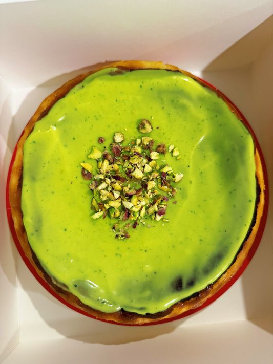 Basque Pistachio Cheesecake