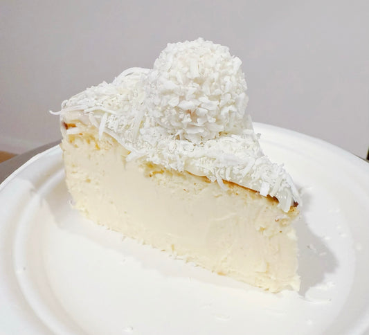 Basque Raffaello Cheesecake Slice